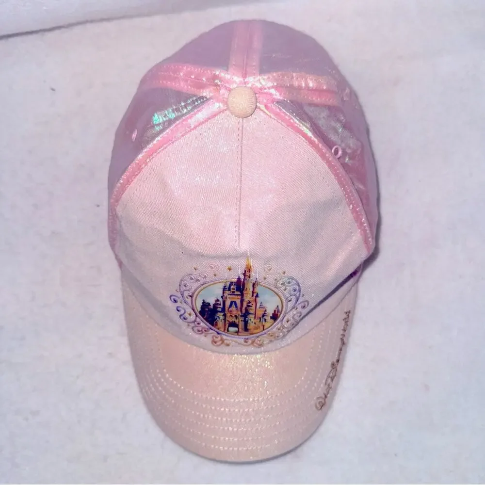 Adult Walt Disney World 50th Anniversary Baseball Cap Iridescent Pink